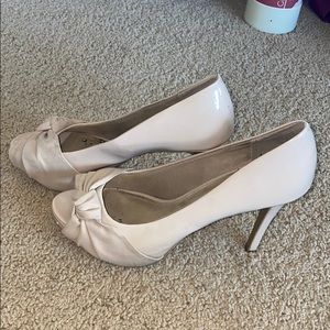 Beige high heels